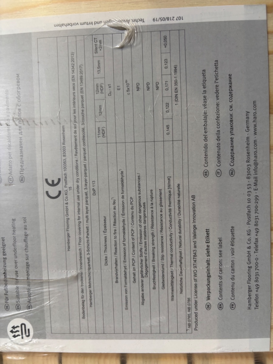 Haro parket 4000 3lags gulv - Billede 2