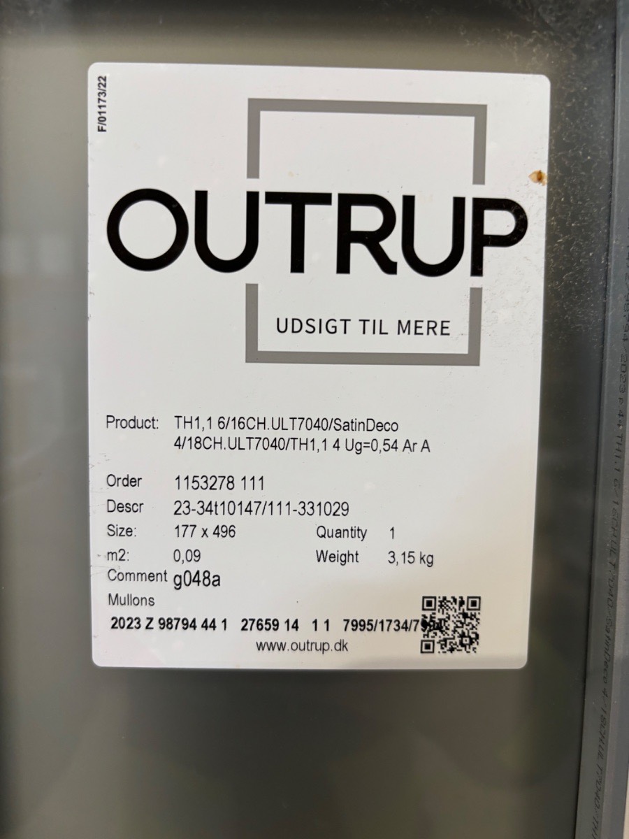 Hvidt matteret outrup vindue nyt - Billede 4