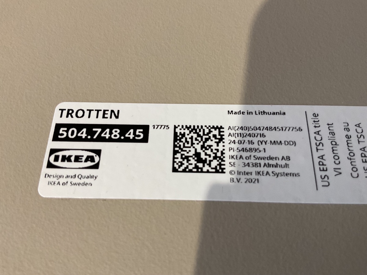 Ikea hæve/sænke bord - manuelt - Billede 3