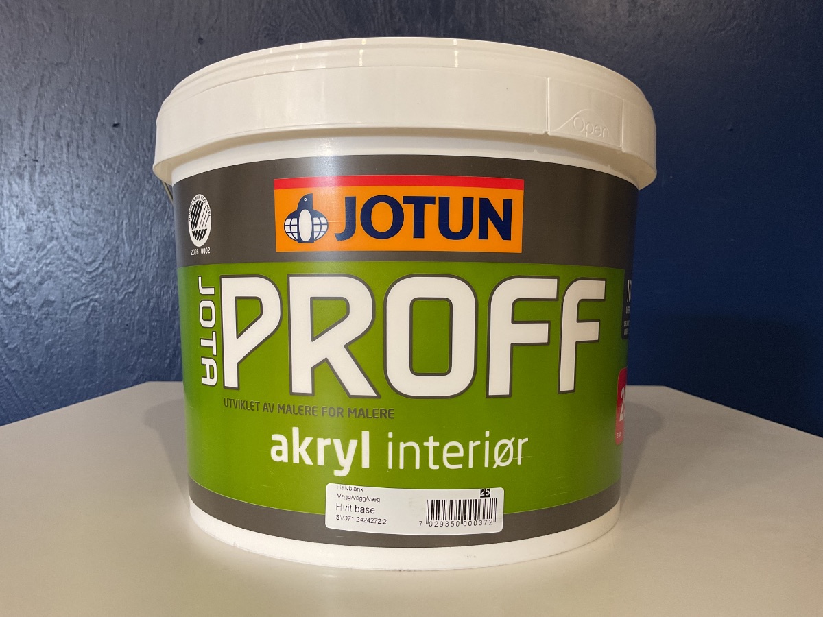 Hvid Jotun Akryl interiør glans 25 | 9 L