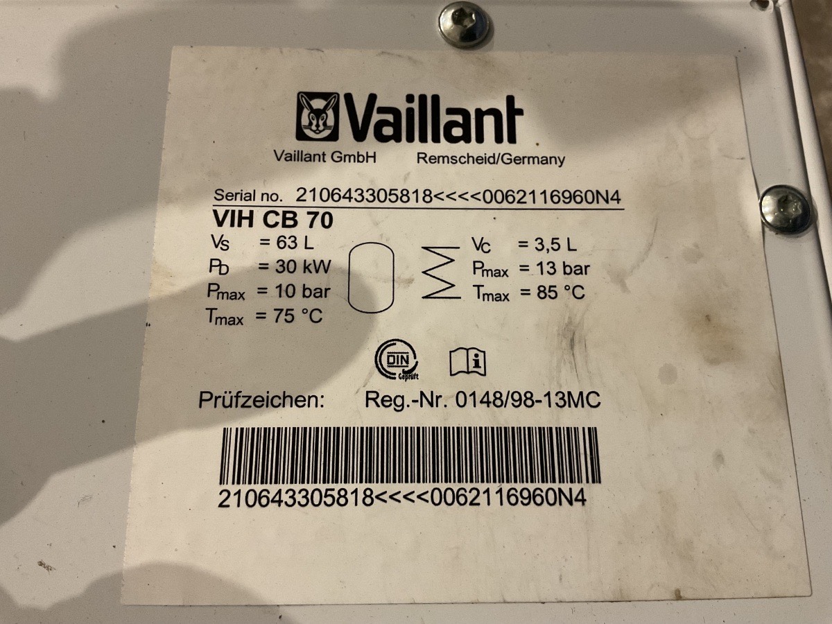 Vaillant Varmtvandsbeholder - Billede 3