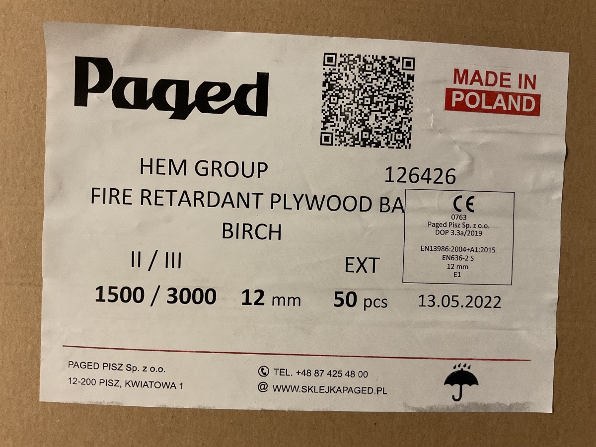 Hardwood Plywood Birk 12mm - Krydsfiner - Billede 3
