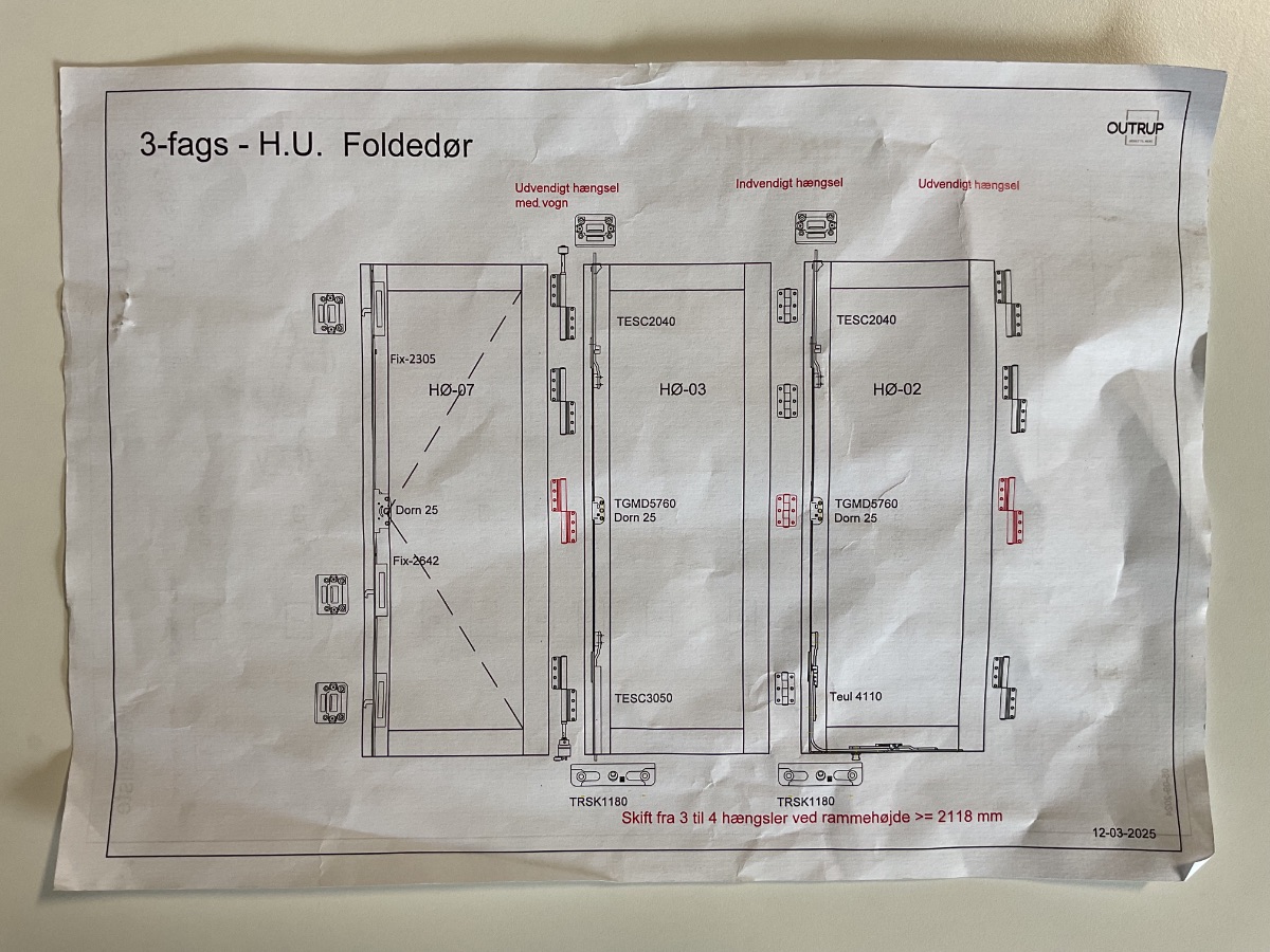 Outrup Folde Terrassedør - Ikke samlet - Billede 4