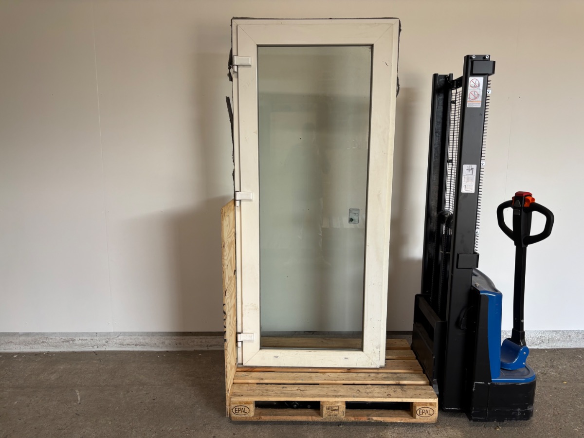Hvid plastic terrassedør - Billede 2